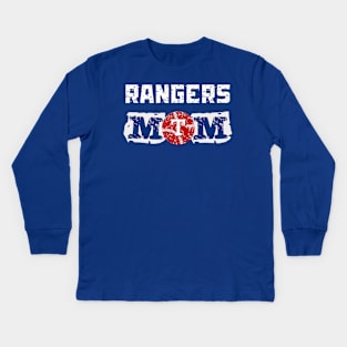 I LOVE TEXAS RANGERS BASEBALL AND MY MOM Kids Long Sleeve T-Shirt